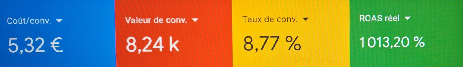 ROAS après optimisation - 1013%